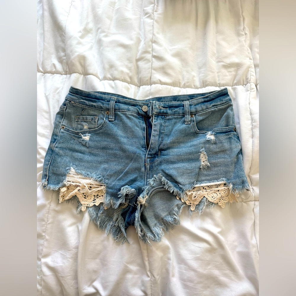 High Rise Jean Shorts